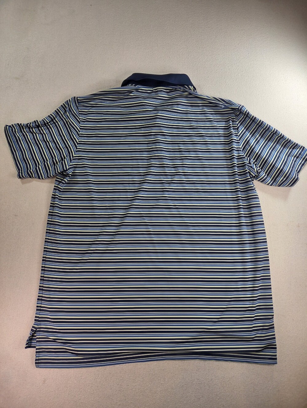 Peter Millar Summer Comfort Blue Striped Polo XXL - Picture 5 of 5